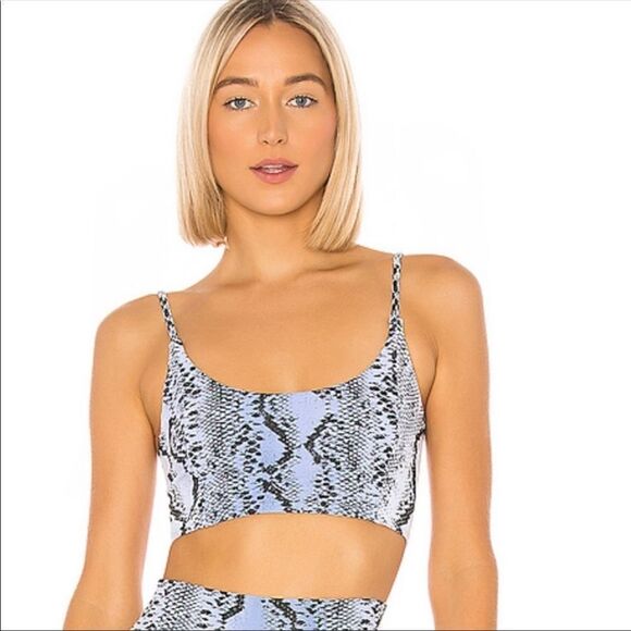 Beach Riot Snakeskin Yoga Bra Top / Bikini Top - Picture 2 of 7